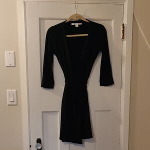 Diane Von Furstenberg Black Wrap Dress